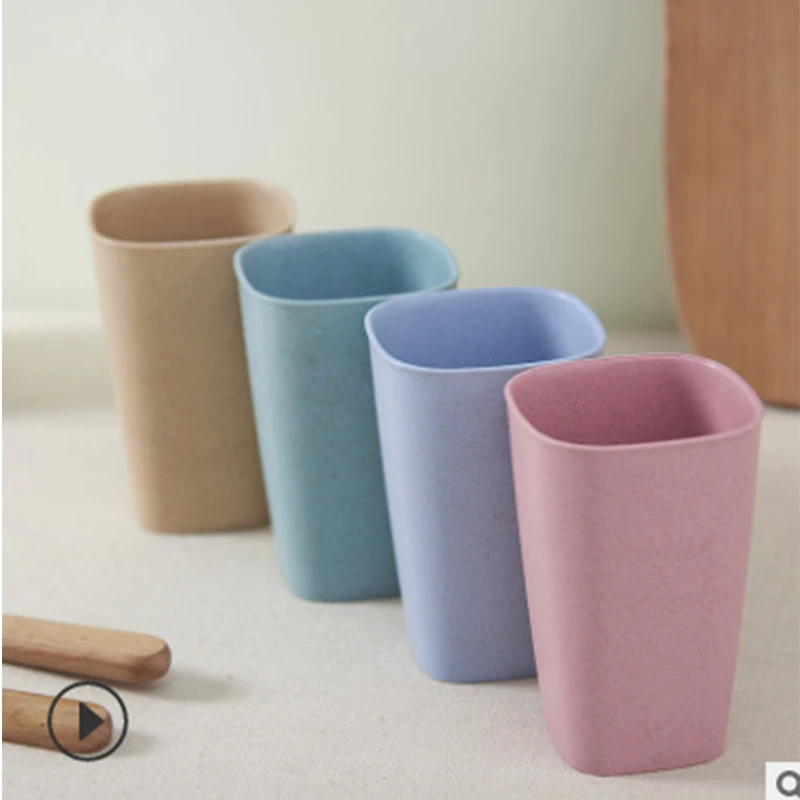 

Factory Direct Creative Wheat Straw Cup Home Environmental Protection Couple Wash Cup Fashion Office Water Cup