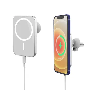 

15W Magnetic Car Wireless Charger Qi Fast Charging Adsorbable Phone Stand For Iphone 12 Pro Max MiNi Magsafe Quick Charge Holder