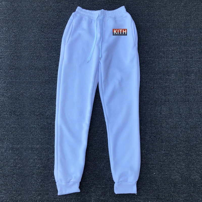 Популярный Логотип kith спортивные штаны мужские и женские штаны для бега