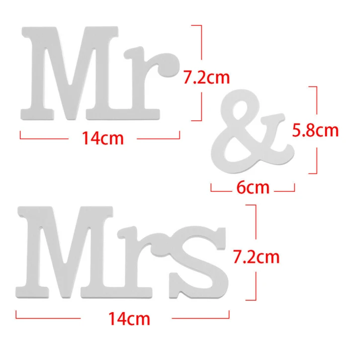 Украшение для свадебного приема знак Mrs and Mr деревянный буквенный орнамент украшение стола MU8669