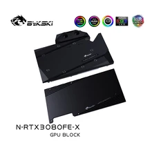 Bykski Water Cooling Block use for NVIIDIA RTX 3080 / 3080TI Founder Edition Original Version GPU Card / Copper Radiator Block