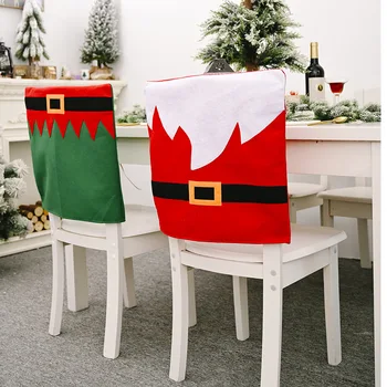

MYBLUE 45x50cm Christmas Santa Claus Snowman Elk Chair Back Cover Kitchen Dinner Table Party Decoration for Home