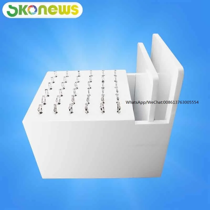 4 Pcs Ring Retractable Anti-Theft Display Tray Jewelry Security Cable Pull Box Stand Cabinet Tray