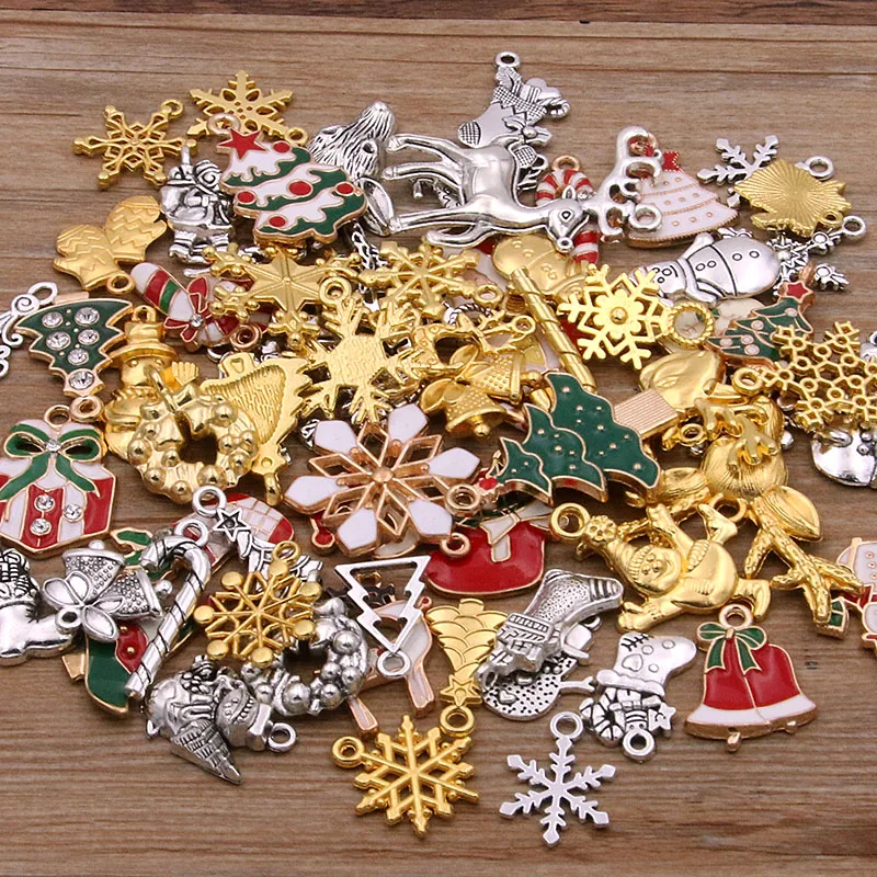 Jewelry Charms 20Pcs Alloy Metal Christmas Charms For DIY Jewelry