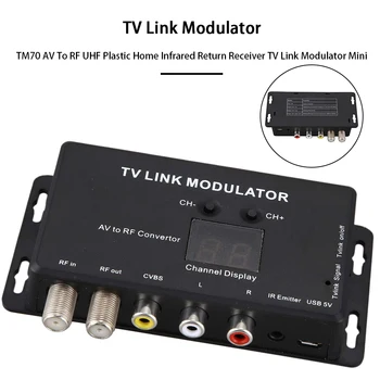 

TM70 Home TV Link Modulator Adjustable AV To RF Professional Plastic Infrared Return Receiver Audio Video Converter Electronic