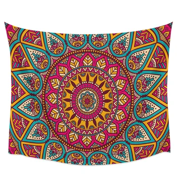 

Mandala Red Polyester Wall Hanging Wall Decor Tapestries Tapestry Wall Art Blanket Curtain Scarf Throw Personalized Table Cloth