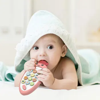 

Kids Baby Early Education Rattles Toy Multi-function English Language Simulation Carrot Mobile Phone Toy Teether Children Gift
