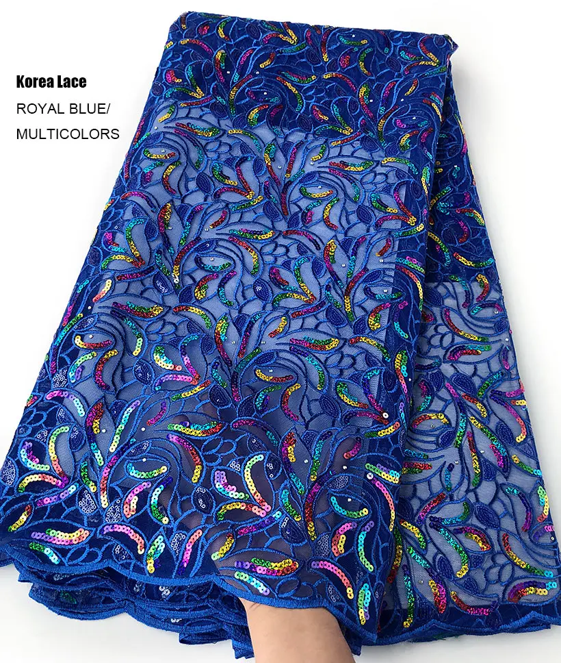 Exclusive 5 yards veritable french lace Korea made African Swiss Organza lace fabric Soft unique shiny Nigerian wedding wear