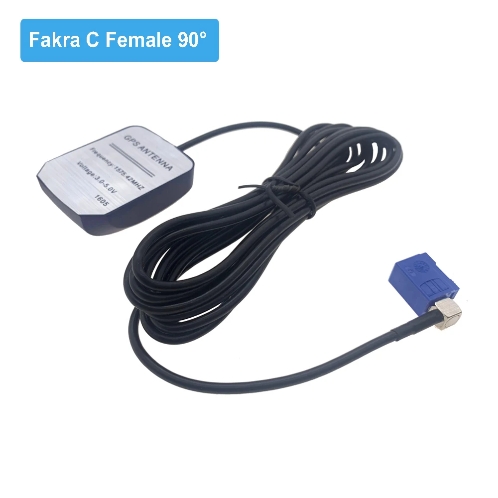 Bevotop Car GPS Antenna Fakra C Female Right Angle Jack RG174 Cable GPS Receiver Antenna Aerial Adapter 2M 3M 5M 7M
