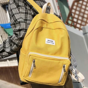 

JOYPESSIE Fashion Cotton Women Backpack For Teenagers Girls School Bag Students Bookbag Female College Travel Mochilas