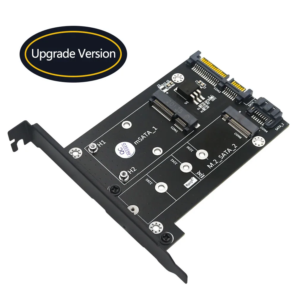 

Add On Cards 2in1 MSATA NGFF M2 to SATA 3.0 Expansion Card PCI Express PCIE to M2 Adapter M.2 to SATA Converter Riser for Mining