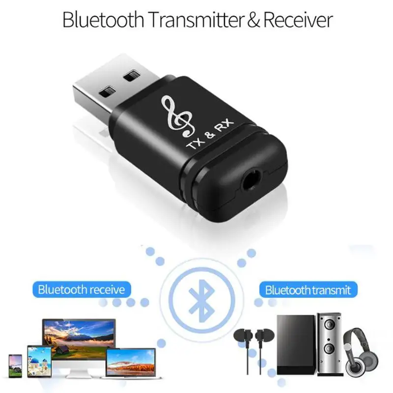 BT-218 2-in-1 Wireless Audio Adapter 5.0 USB Bluetooth Transmitter Receiver For TV Phone PC Stereo Audio Adapter For Speaker