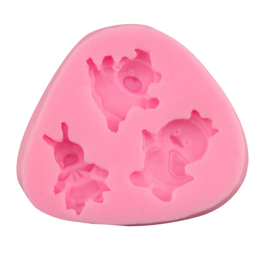 Rabbit chick bear silicone cake mold fondant cake decorating mold baking tools Polymer Clay Fondant GumPaste Mould