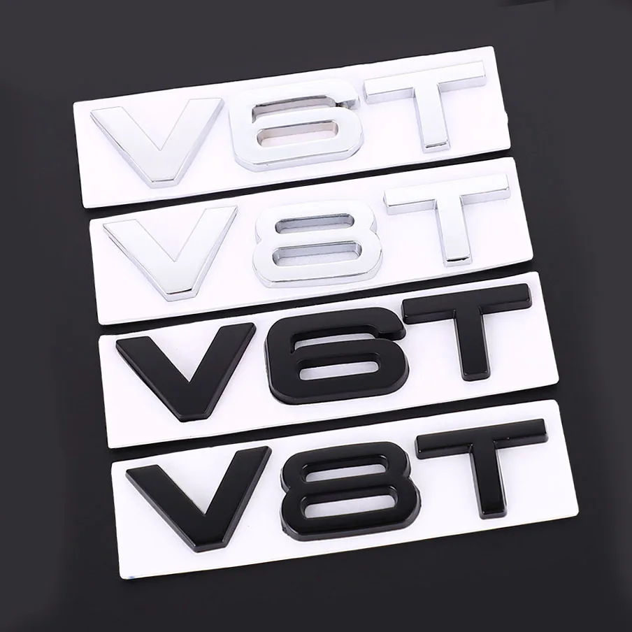 Автомобильная Наклейка 3D V6T V8T логотип металлическая эмблема значок наклейки с