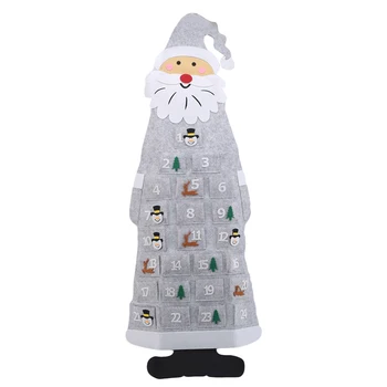

Christmas Calendar Countdown 24 Wall Calendar Christmas Gift Indoor Pendant Decoration Felt Christmas Calendar