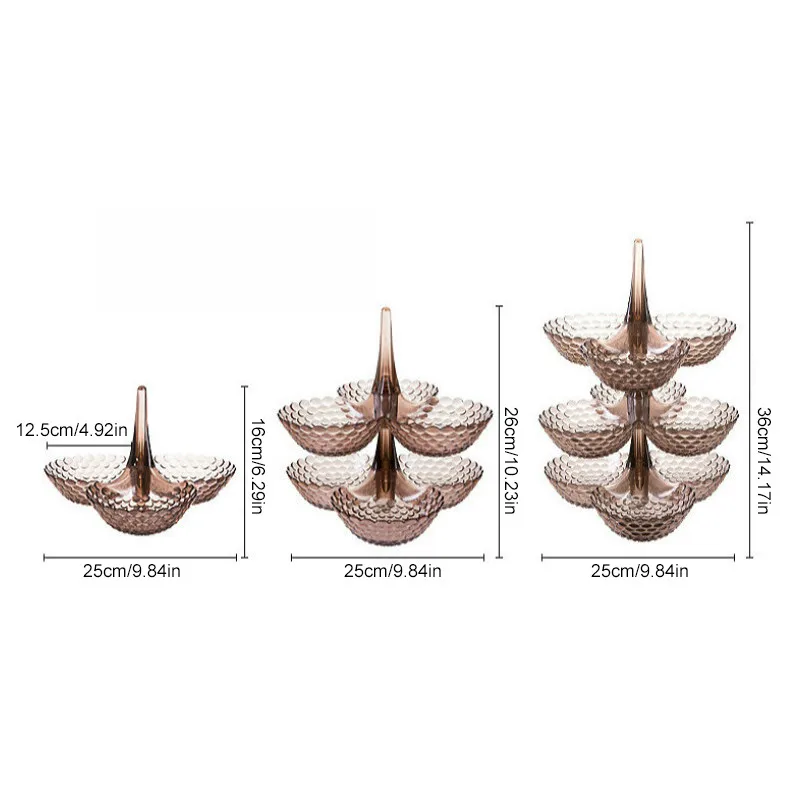 TTLIFE сложенный Европейский лоток для хранения многослойная пластиковая тарелка сухофрукты блюдо для закусок чаша стол конфеты лотки стеллаж Органайзер