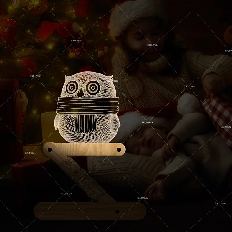 Современный USB ночной Светильник СВЕТОДИОДНЫЙ деревянная декоративная настольная лампа 5В 1A складной ночной Светильник s Детская комната лампа мальчик подарок акриловые светодиодные лампы