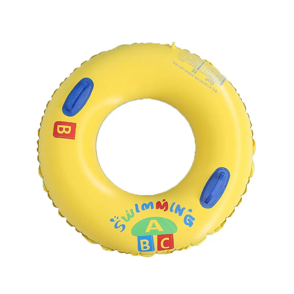 90cm With handle Надувной плавающий круг ABC круг плавательный круг Экстра толстый ПВХ Любовь плавательный круг воды надувной любовь плавательный матрац - Цвет: 90cm With handle