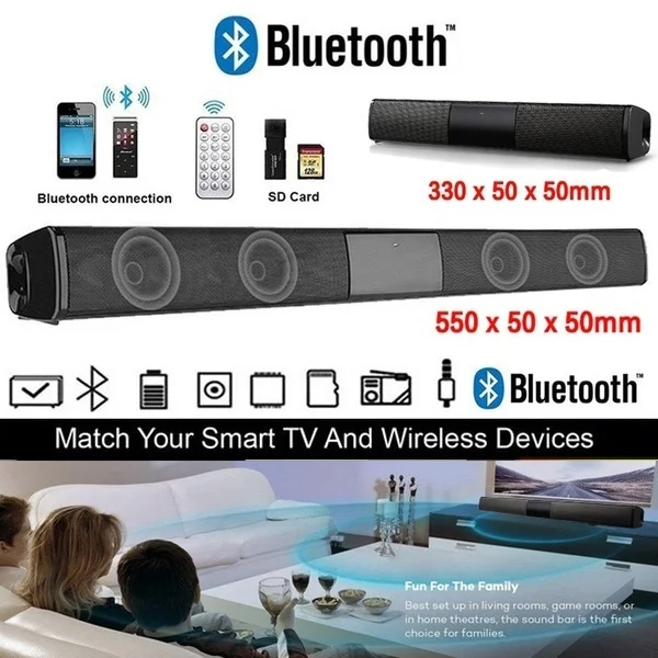 Новинка 2021 беспроводной Bluetooth Саундбар для домашнего кинотеатра 330/550 мм 40 Вт