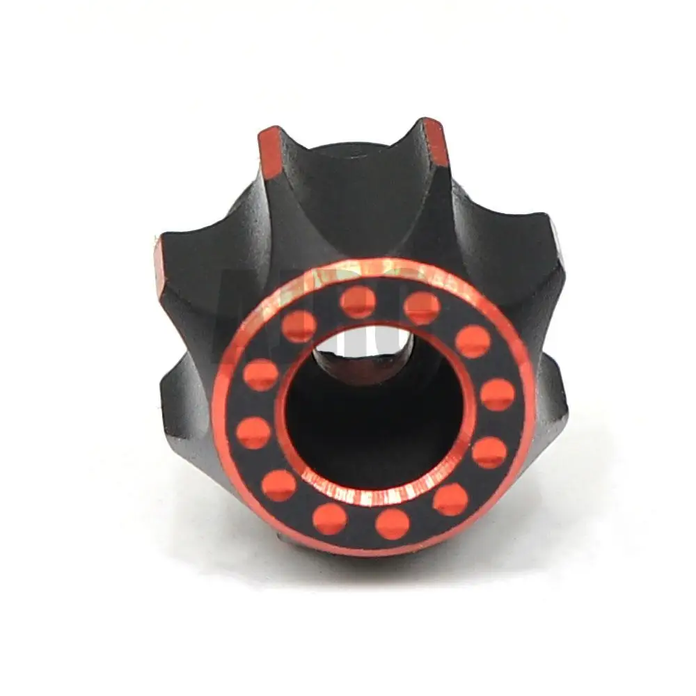 Bouton rotatif alliage aluminium pour SANWA M17 MT-44 - Rouge/Bleu