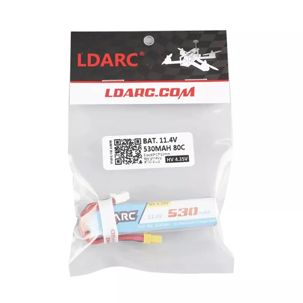 LDARC 11,4 V 530mAh 80C 3S Lipo аккумулятор набор для сборки дрона Высокое качество литиевая батарея электрический заряд Подсказка для LDARC 90GTI