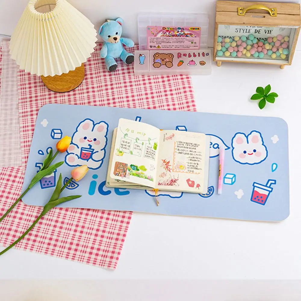 Cartoon Big Size Kawaii Soft Rubber Mouse Pad Candy Desktop Keyboard Pad Mat Antiskid Waterproof Table Desk Mat Decoration