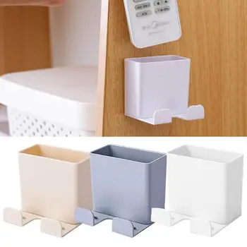 

Wall Mounted Pen Holder Desktop Organizer Remote Control Mobile Phone Organizer Storage Box Durable Mounted Stationery Holder