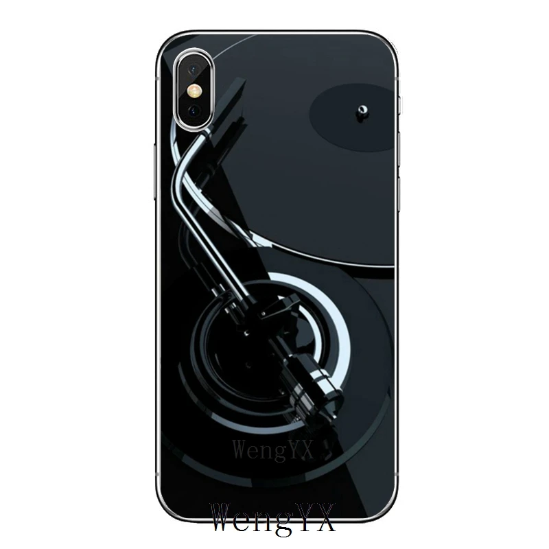 Для iPhone 11 pro XR X XS Max 8 7 6s plus SE 5s 5c iPod Touch 5 6 прозрачный чехол винтажная техника миксер поворотный для ди-джеев - Цвет: Turntables-dj-A-08
