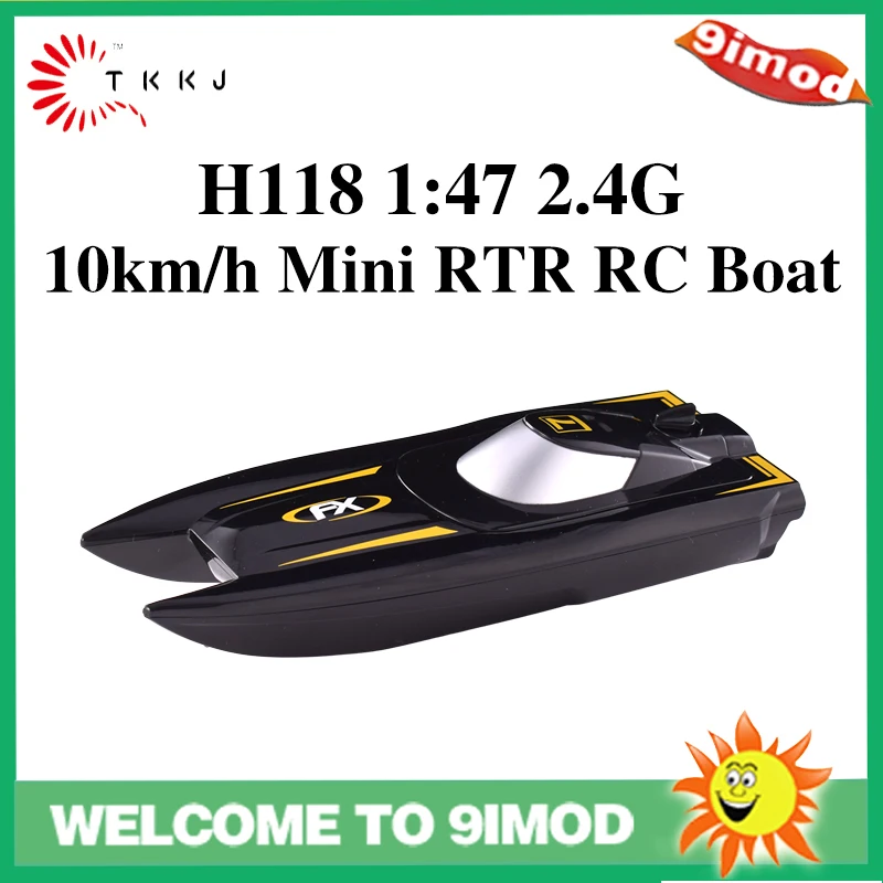 TKKJ H118 1:47 2 4G 4CH 50 м дальнее расстояние управления 10 км/ч мини RTR RC лодка 20 минут время