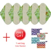 5Pcs Reusable Panty Liner Regular Flow Menstrual Pads Organic Bamboo Cloth Tampons Urinary Incontinence Sanitary Pads With Bag 3