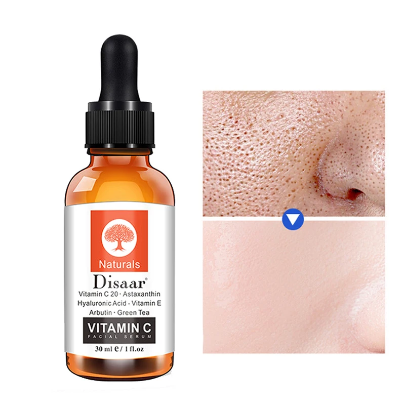 

30ml Vitamin C Serum Liquid Freckle Removal Acne Scar Hyaluronic Acid Anti-wrinkle Fade Dark Spot Essence Vc Face Serum Oil New