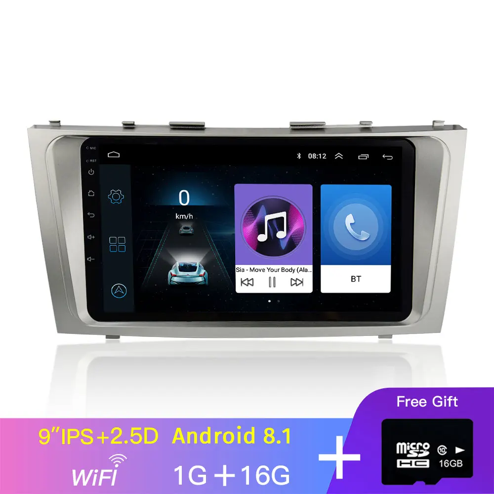 C9-Camry Wifi EKIY 9 ''ips Android 8,1 DSP автомобильный Радио Мультимедиа Видео плеер навигация gps 2 Din для Toyota Camry 40 50 2007 2008 без Dvd - Цвет: C9-Camry Wifi