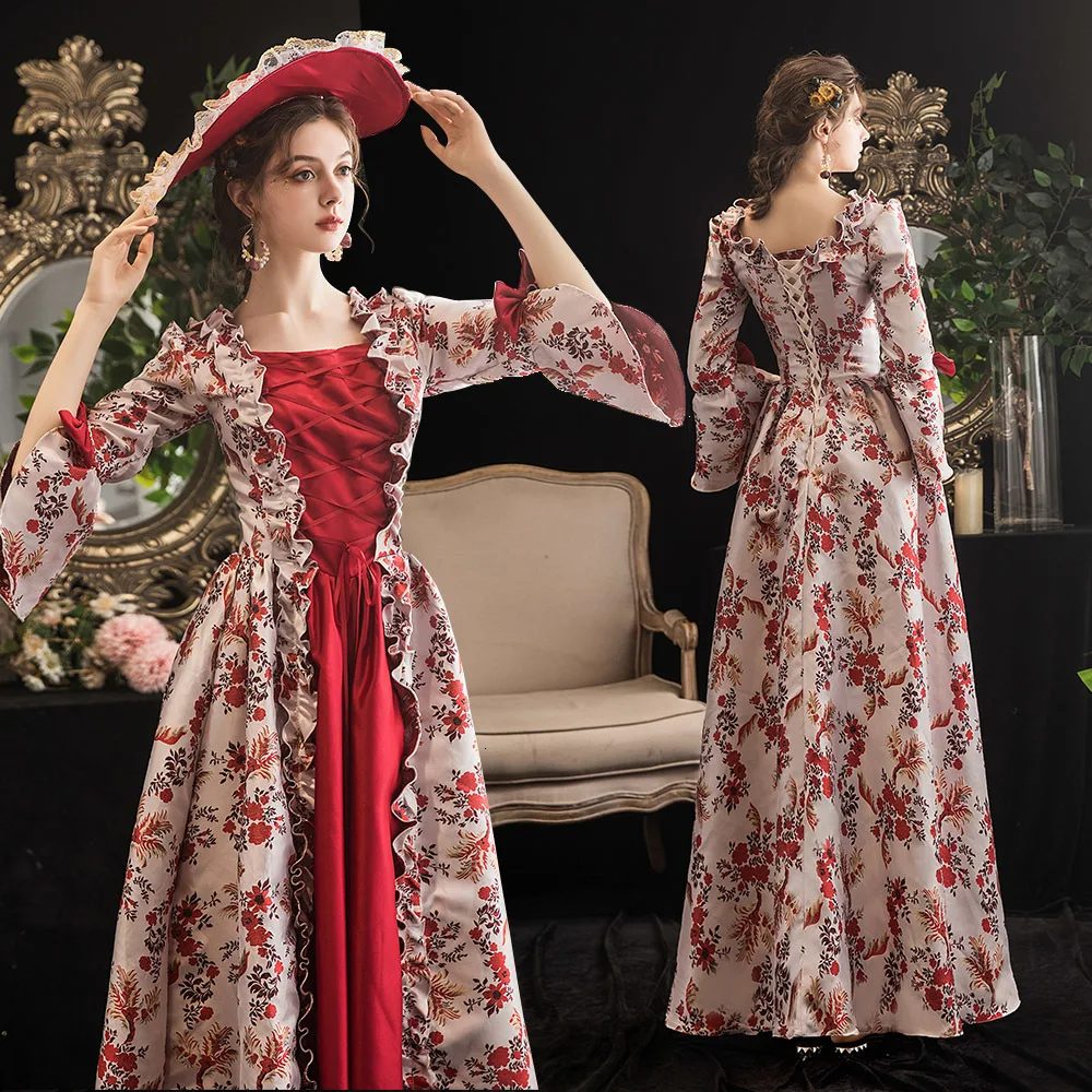 Рококо барокко Марии Антуанетты Бальные платья 18-ого века Ренессанс история периода викторианское платье для женщин