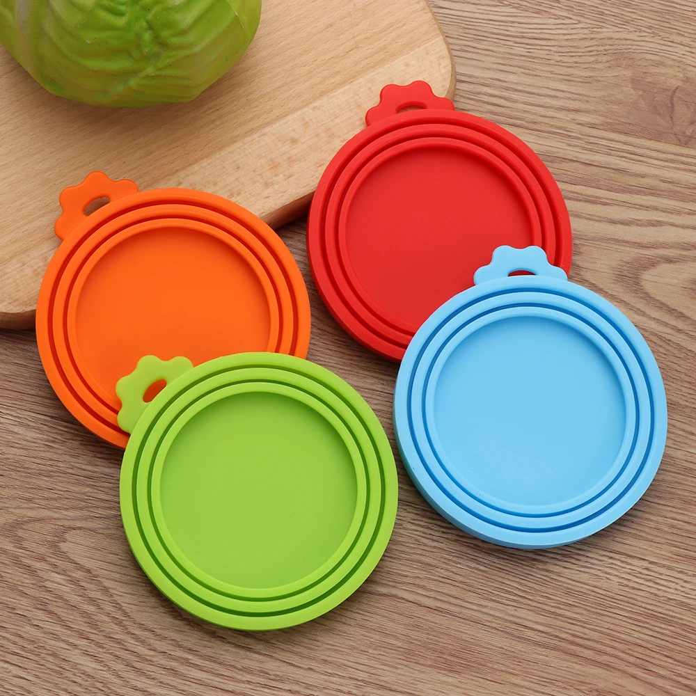 3 In 1 Reusable Food Storage Keep Fresh Tin Cover Cans Cap Pet Can Box Cover Silicone Can Lid Hot Kitchen Supply Mould Proof Hot 3