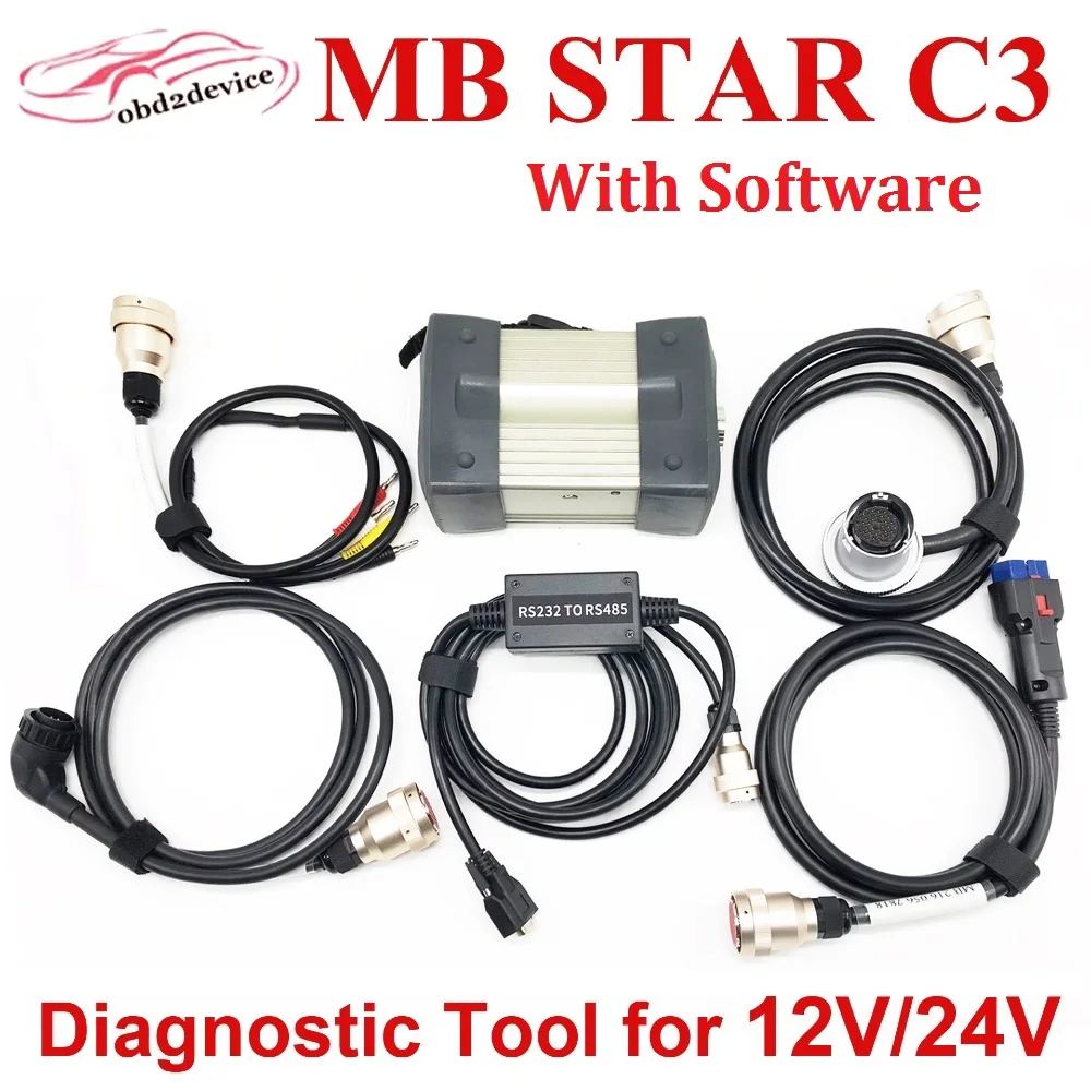 US $199.00 MB STAR C3 MB car Diagnostic Tool 092020 Software free install mb C3 SD scanner RS232 cable for MB cars trucks diagnostic scan