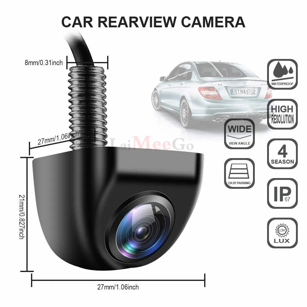 Factory Selling CCD HD Rearview Waterproof night vision 170 degree Wide Angle Luxur car rear view camera reversing backup camera (2)