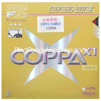 

DONIC COPPA X1 GOLD Table Tennis Rubber Original DONIC COPPA X1 GOLD Ping Pong Sponge