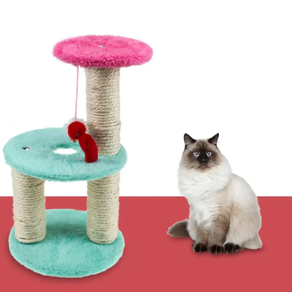 Кошка дерево дом царапины игрушка мышь скребок животное котенок скалолазание