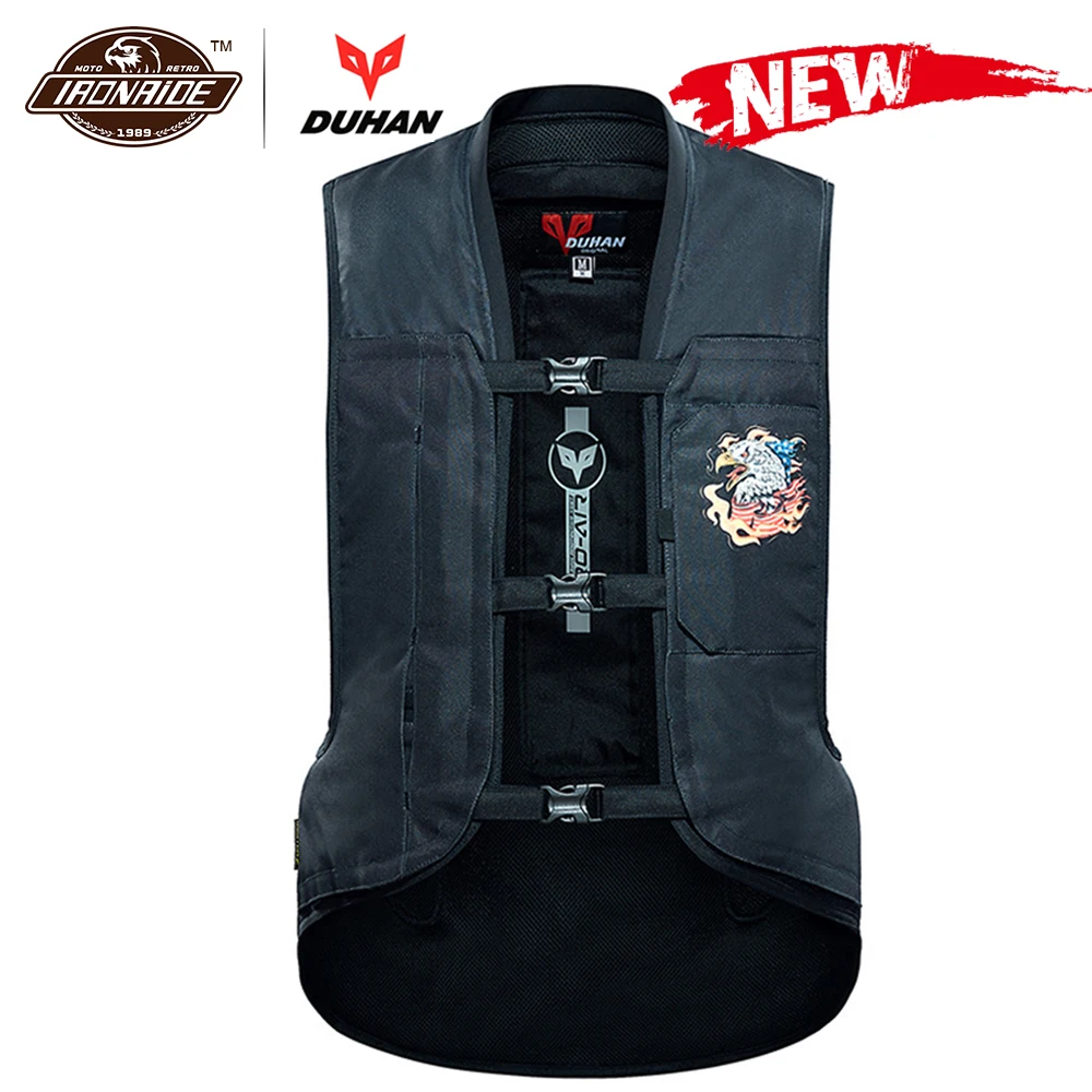 DUHAN New Motorcycle Jacket Air-bag Vest Motorcycle Vest Air Bag System Protective Gear Reflective Motorbike Airbag Moto Vest