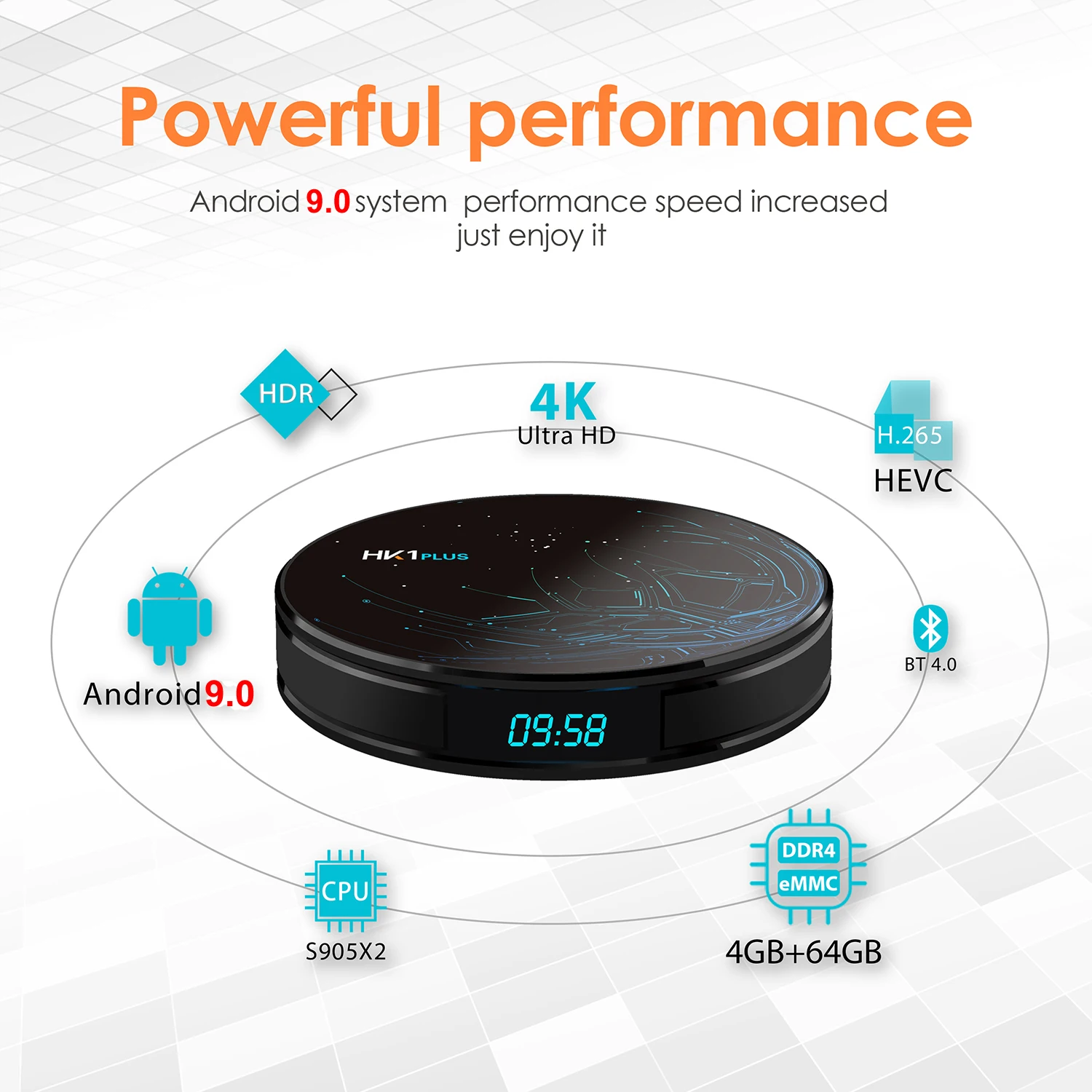 HK1 PLUS Smart TV BOX Android 9 0 S905X2 четырехъядерный LPDDR4 4 Гб 64 2 4G/5G двойной WIFI USB 3 BT4.0 4K HDR H.265