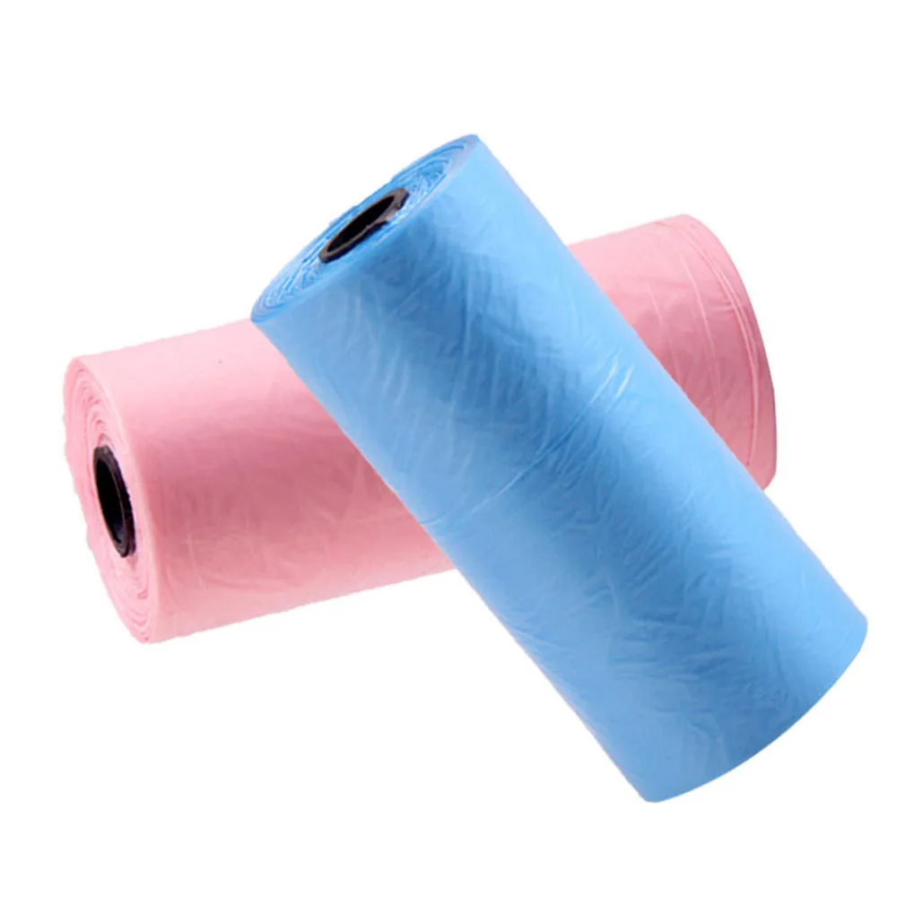 15pcsRoll Dog Poop Bag Pet Pick Up Plastic Garbage Bags Thick Convenient Outside Toilet Clean Waste Trash Bag Garbage Dispenser (3)