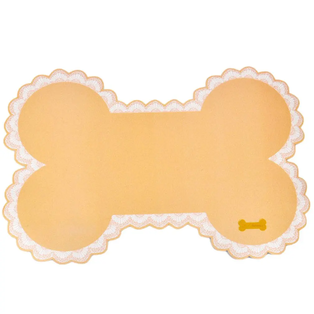 Bone shaped Pet Feeding Mats Non slip Pet Dogs Cats Bowl Mat Pad Food Bottle Feeding Placemat