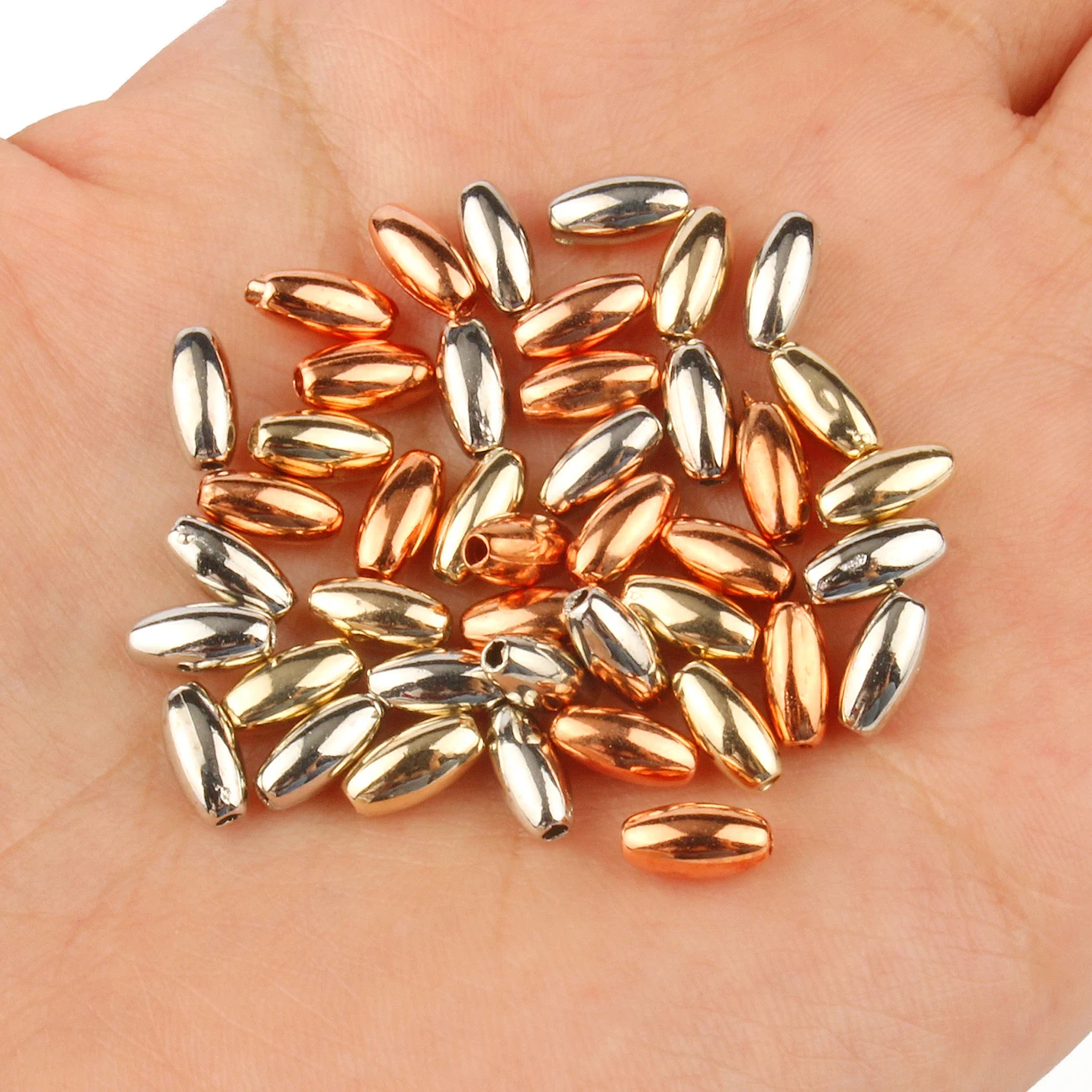 DIY CCB Seed Bead Rice Shape Loose Spacer Beads for Jewelry Making Bracelet Earring Supplier Wholesale 4x8mm | Украшения и