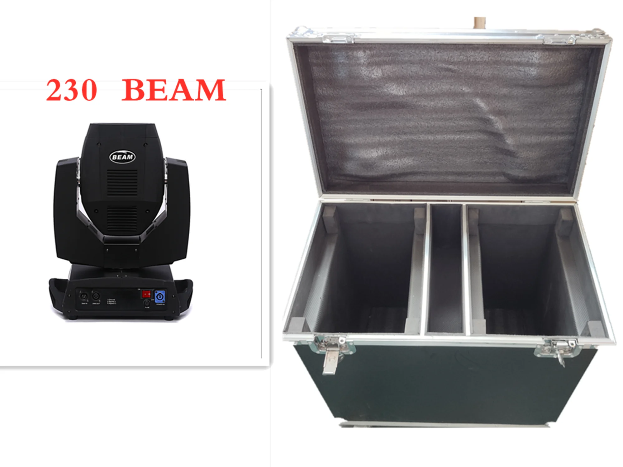 2 piezas con una funda de vuelo para haz de pantalla tartil 200W 5R Sharpy Alta Luz de cabeza móvil de haz brillante Iluminacion
