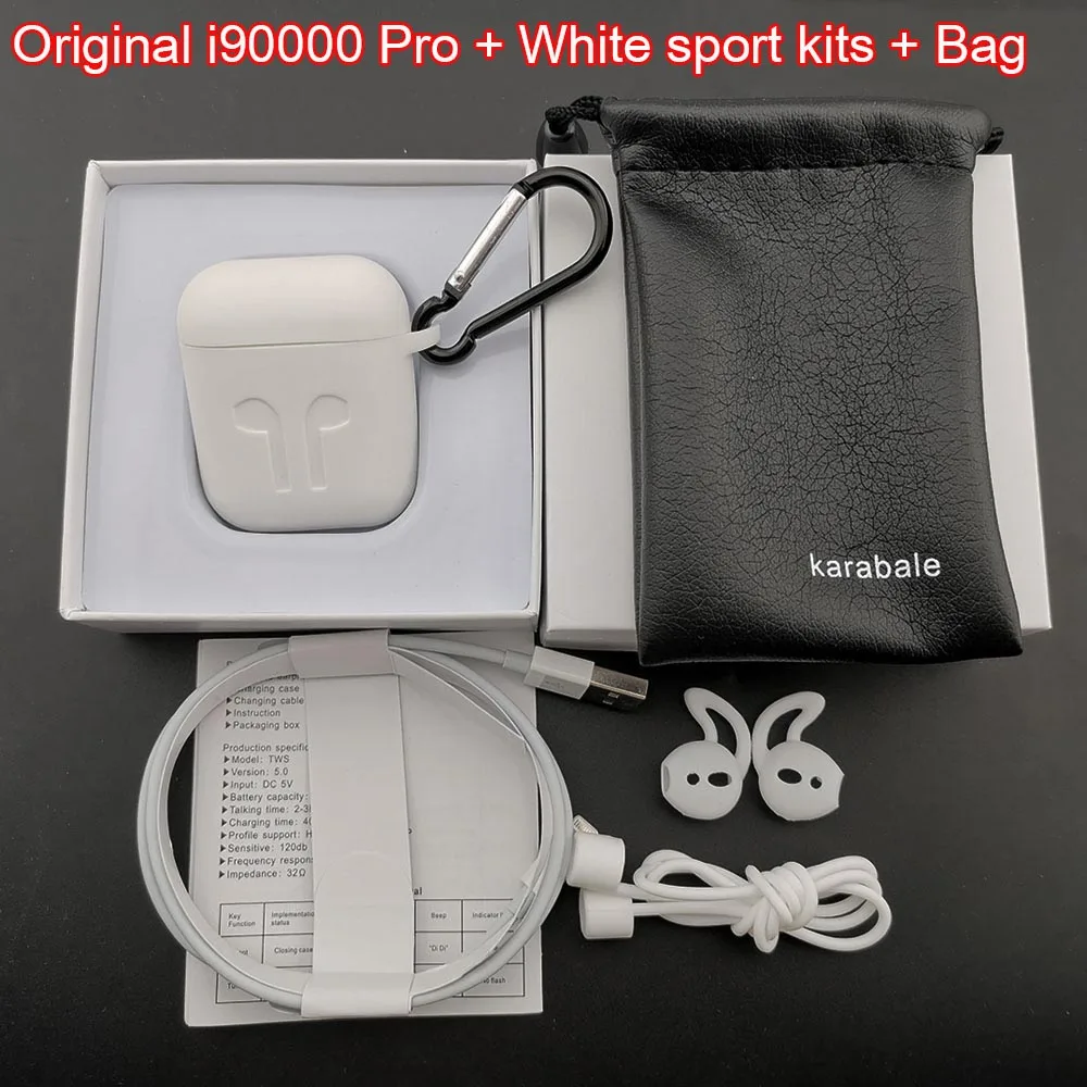 i90000pro whitesport I90000 Pro Tws изменить расположение беспроводной Bluetooth наушники Регулировка громкости i90000Pro tws наушники Super Bass PK i9000 i50000 TWS - Цвет: i90000pro whitesport