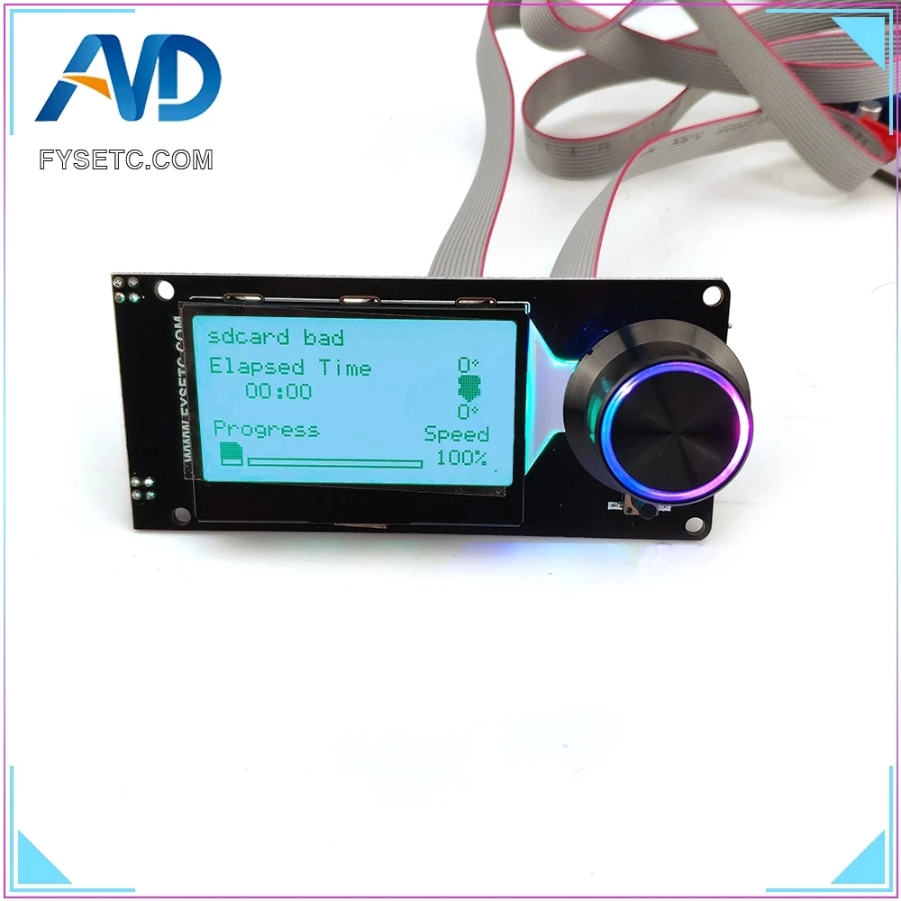 Tela Lcd com Cartão sd Faça Você Mesmo Skr Peças Acessórios de Impressão 3d Mini12864 V1.2 128x64 5v Suporte Marlin Voron V2.4 - Imagem 2