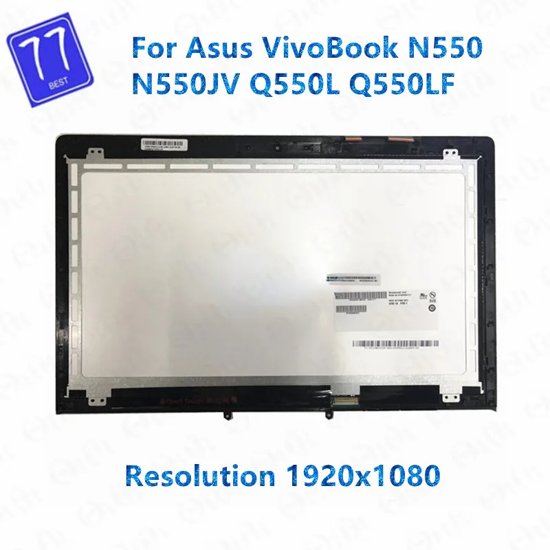 

Сенсорный ЖК-экран 15,6 дюйма для Asus VivoBook N550JV N550 Q550L Q550LF 13N0-PXA0111 JA-DA5357SA, дигитайзер, стеклянная рамка в сборе