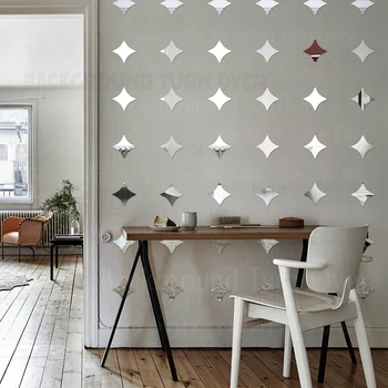 

Mirror Stickers Sticker Bathroom Decor Room Decoration 3D Full Body Wall Mirrored Adhesive Stars Wallpaper For Walls R158