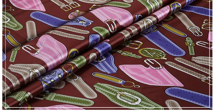 Печатный метр атласной ткани 150 см печать Модная одежда сумки ручной работы diy Ткань шарфы шарф diy ткань