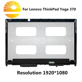 

13.3'' Touch Screen Glass Digitizer FHD LCD Display Assembly+Frame For Lenovo Thinkpad Yoga 370 20JH 20JJ 01HY320 LQ133M1JX15